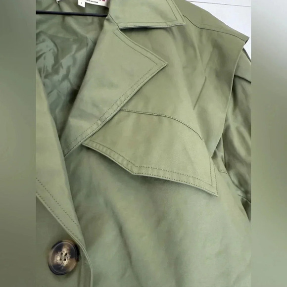 NWOT Free People Looking Glass Cropped Trench Coat in Loden color Small - Picture 12 of 14